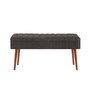 Hanah Home Vina 1053 - Conjunto de comedor extensible de 4 piezas, Nogal y Antracita
